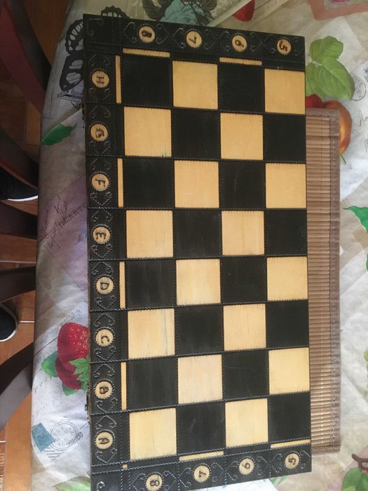 Tabuleiro xadrez madeira