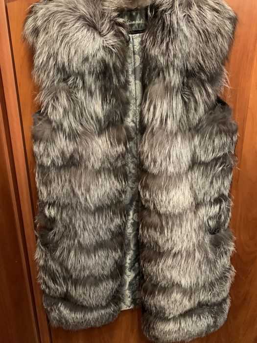 Жилетка меховая Чернобурка