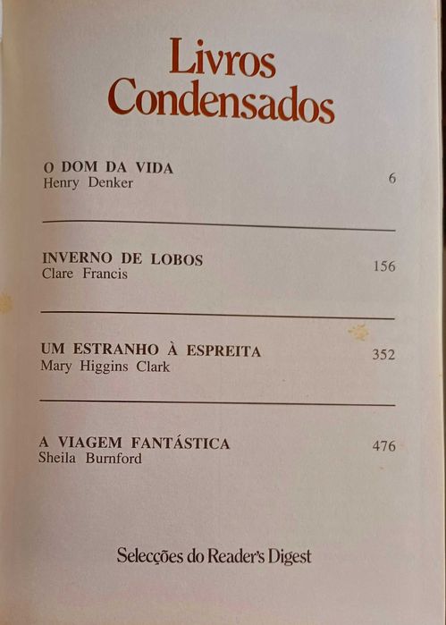 Selecções do Reader's Digest - Livros Condensados