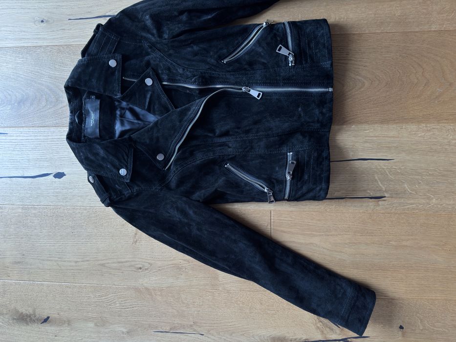 Замшева косуха чорна, S, vero moda, куплена в Європі