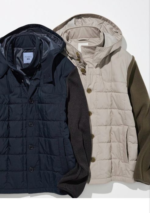 Комбінована куртка uniqlo combination quilted jacket