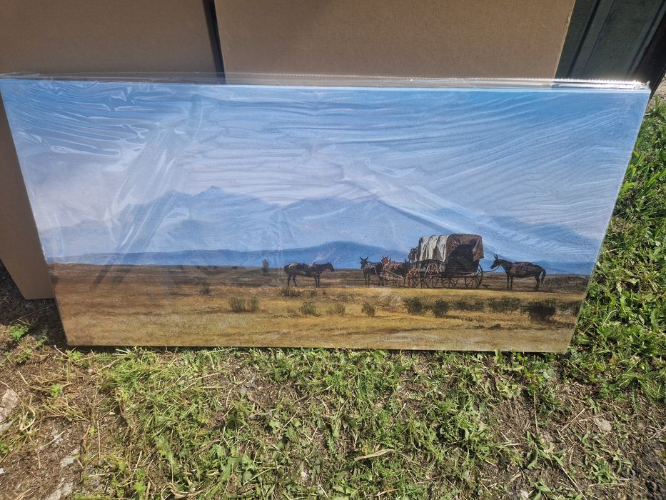 Reprodukcja dzieła „Surveyor's Wagon in the Rockies”