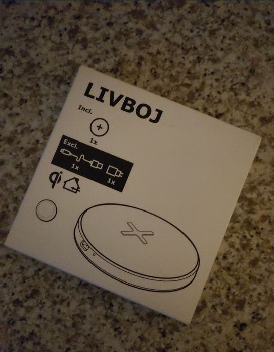 Ładowarka indukcyjna LIVBOJ Ikea powerbank biała NOWA