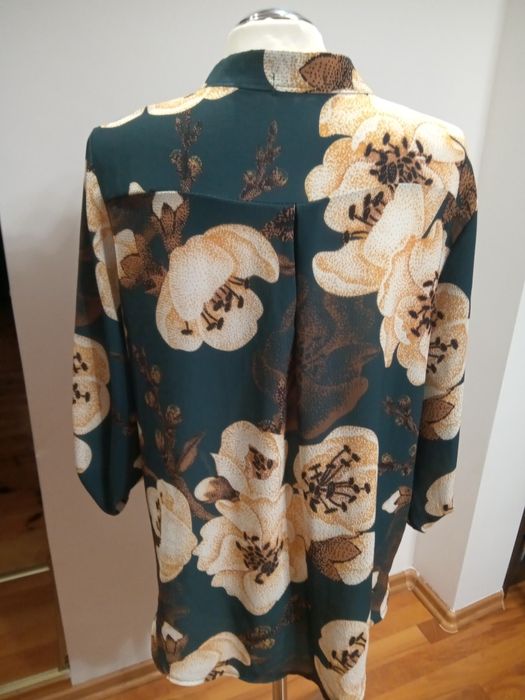 Bluzka zielona w kwiaty r.XL