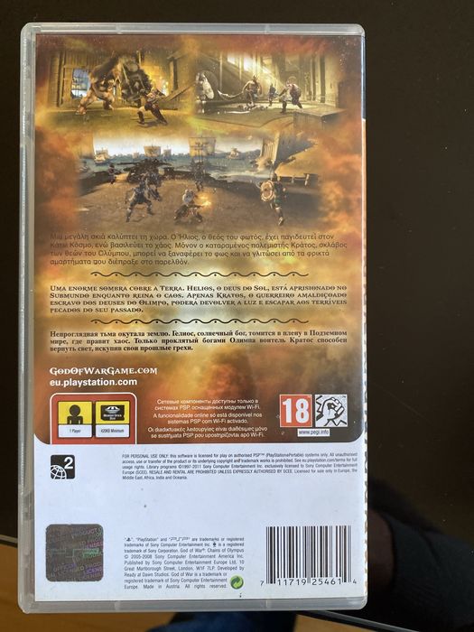 Jogo God of War Psp