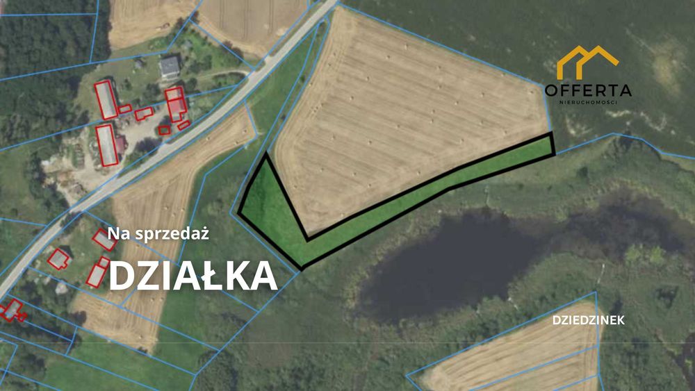 Działka nad jeziorem 4074 m.kw