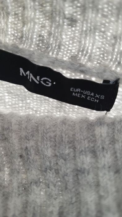 Sweter z golfem jasny wiosenny długi mango xs s M