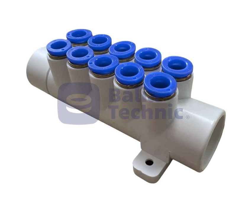 Rozdzielacz powietrza do aeromasażu na węża pneumatycznego 10 mm