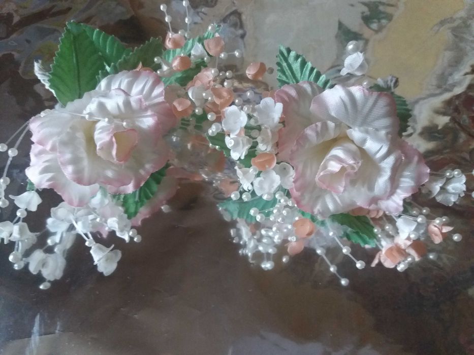 Вінок для фати  бутоньєрки віночок для нареченої венок для фаты