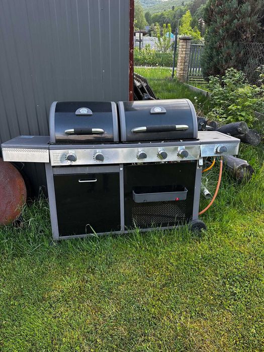 Grill gazowy - duży, dwie komory