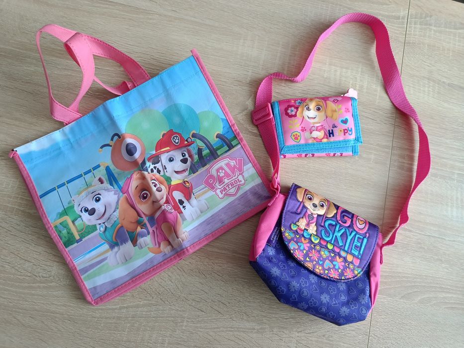 Zestaw Sky psi patrol torebka portfel torba na zakupy