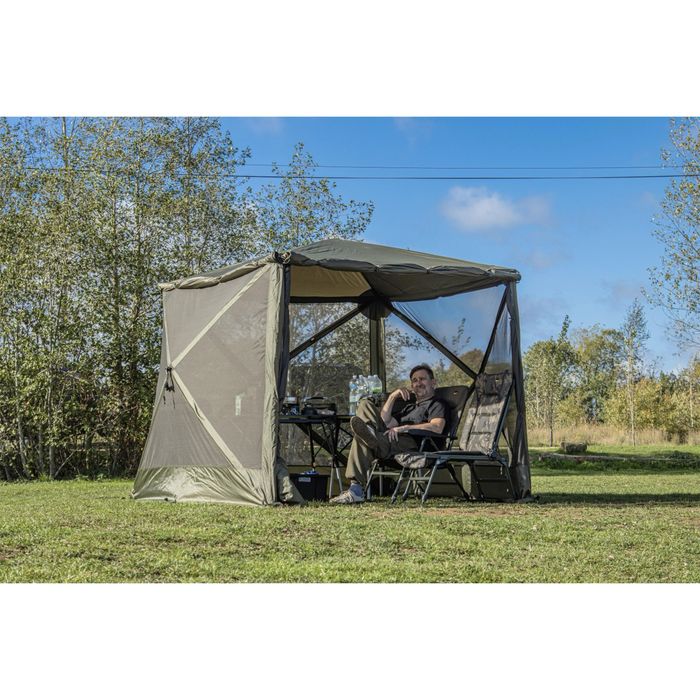 Nowy Solar SP 6-HUB Cube Shelter + nowa podłoga Solar Heavy Duty Groundsheet + podpórki Solar.
