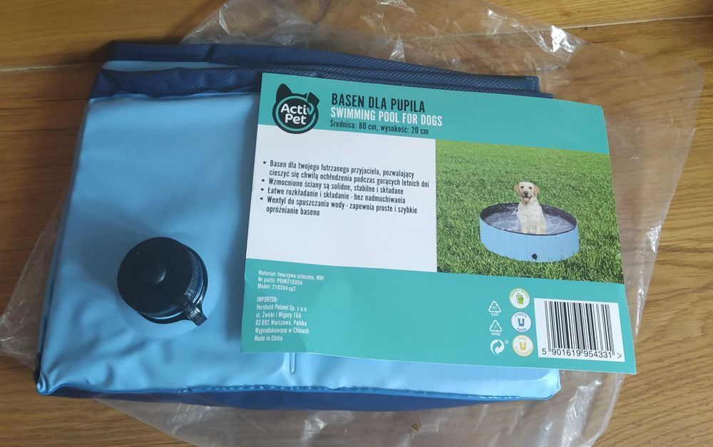 Duży basen dla psa, zwierząt składany 80x20 - nowy