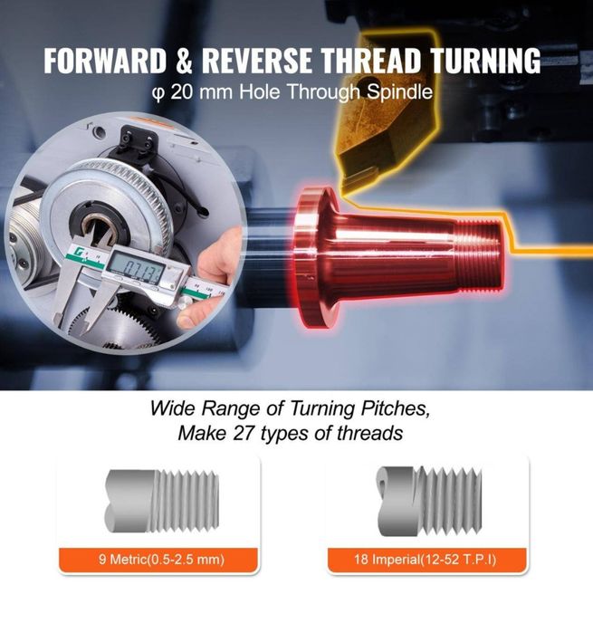 Токарний станок Vevor , токарний верстат Vevor 500watt