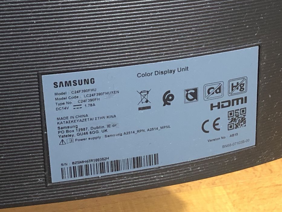 Monitor SAMSUNG 24 cale c24f390fhu Zakrzywiony Ekran