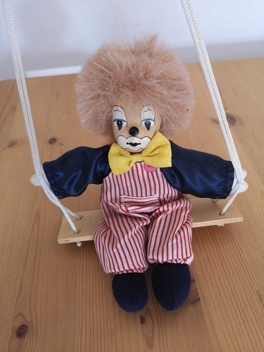 Palhaço decorativo para pendurar em baloiço