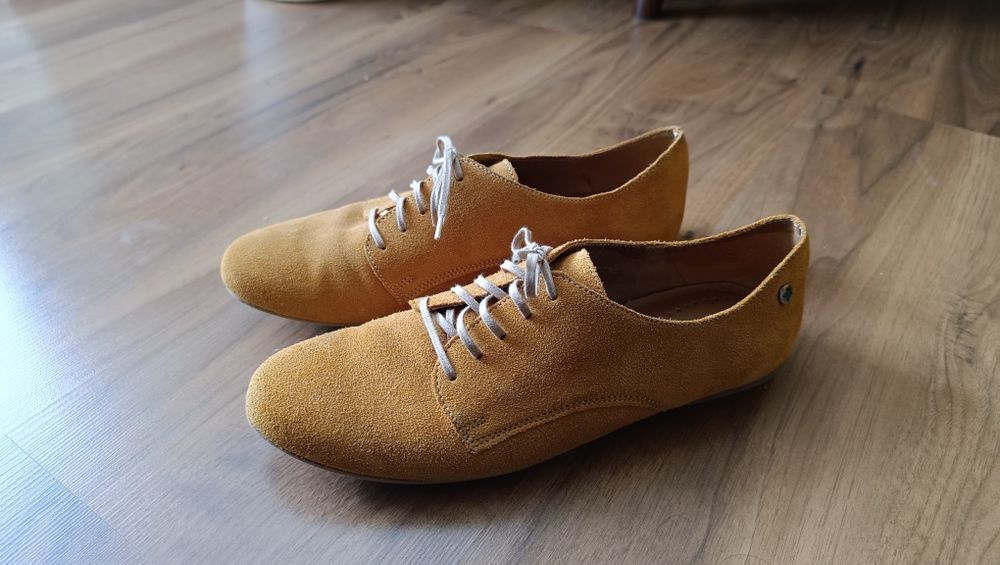 Buty Maciejka 38 skóra naturalna zamsz karmel