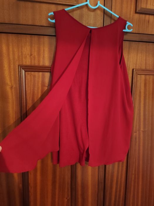 Top vermelho duplo