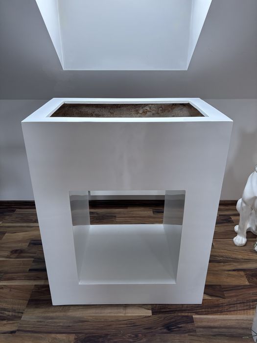 Donica Duża i Designerska- nowoczesna/biała/glamour