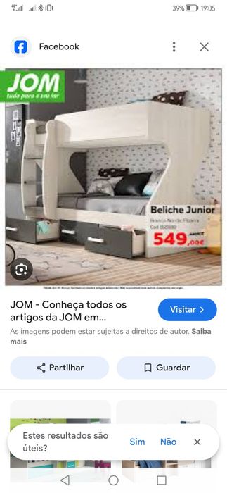 Beliche com arrumação