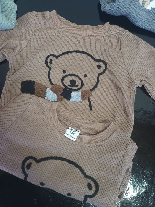 Camisolas de malha bebé gémeos 0-12 meses