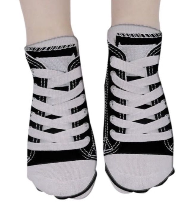 Meias senhora padrão all star - novas