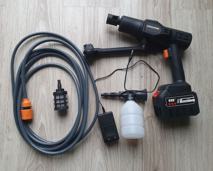 Bezprzewodowa myjka ciśnieniowa do roweru, samochodu, na działkę