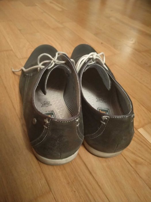 Buty Lasocki niebieskie, pantofle sznurowane, skóra, Polecam