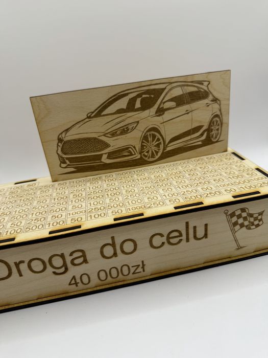 Skarbonka wykreślanka prezent dla chłopaka auto