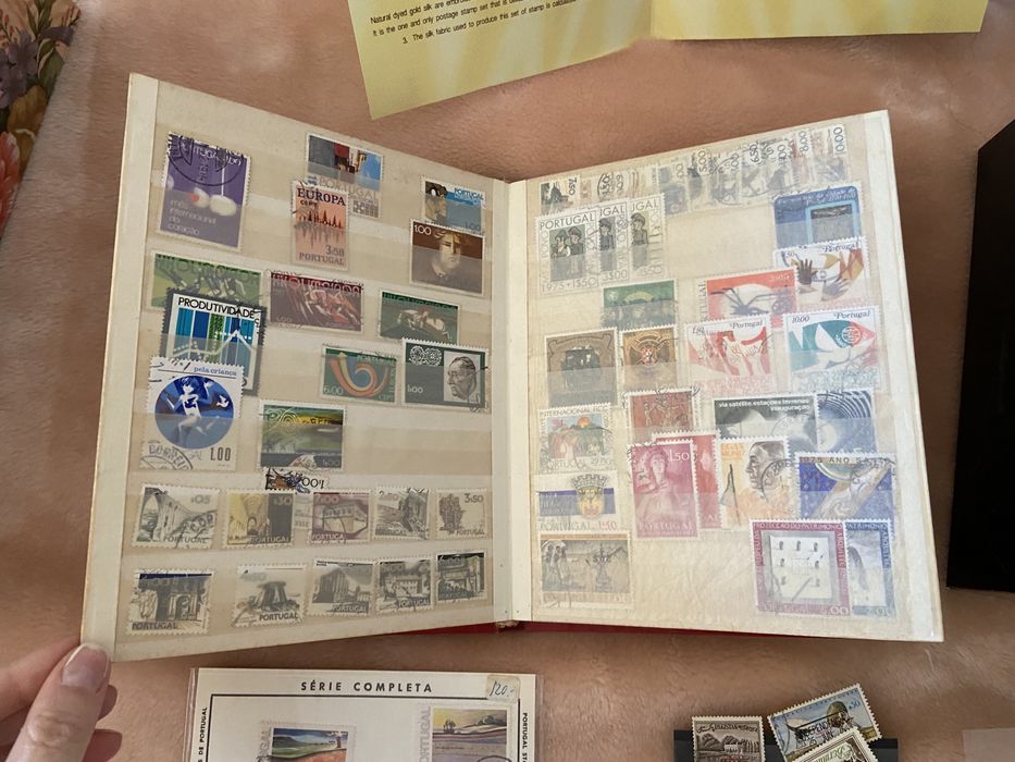 Coleção com dezenas de selo - portugal, angola, são tomé, bagkok