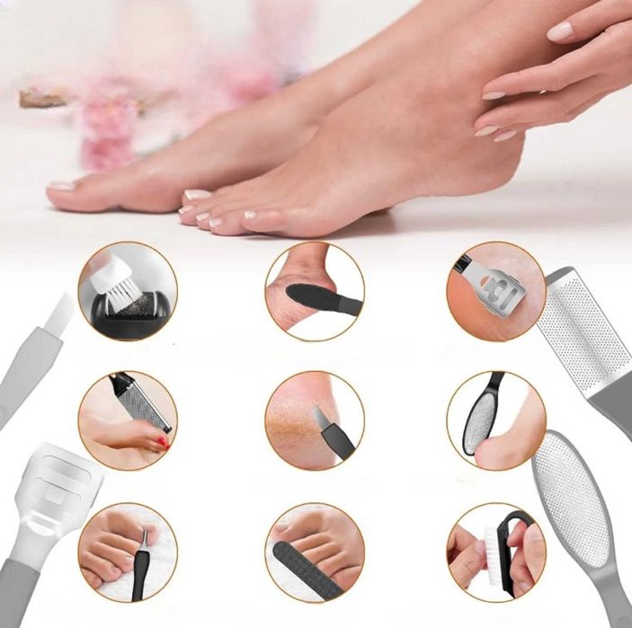 Pilnik Elektryczny Frezarka Tarka Do Pięt Stóp Pumeks Rolki USB Zestaw