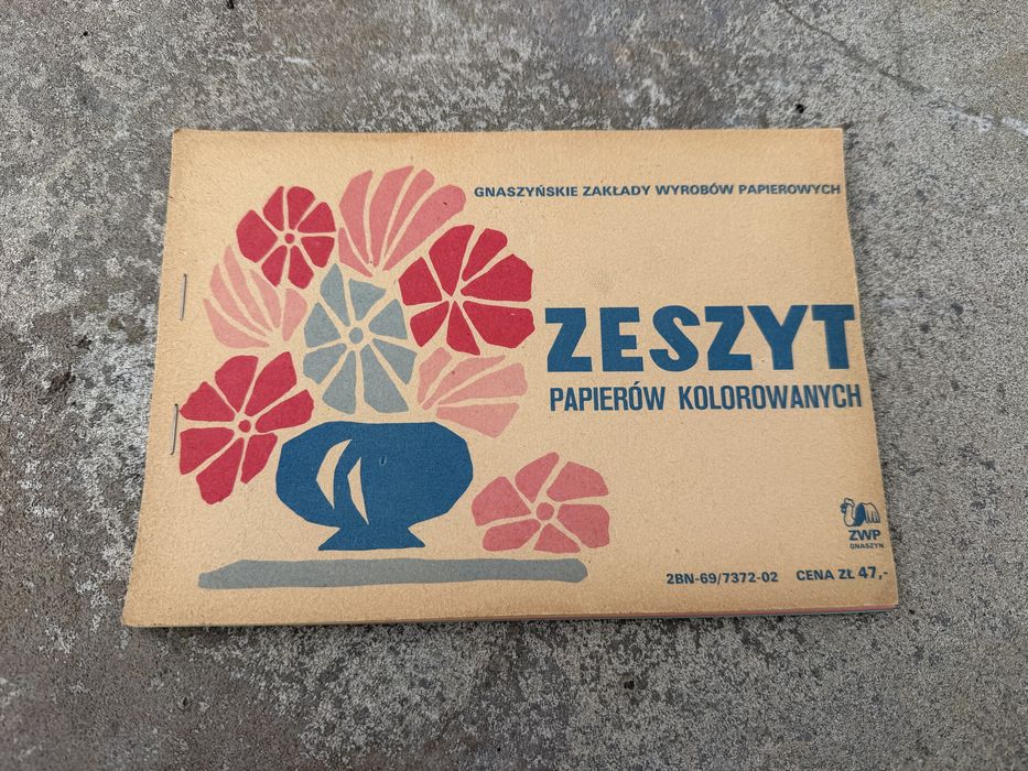 Zeszyt Papierów Kolorowych ZWP GNASZYN papier Prl