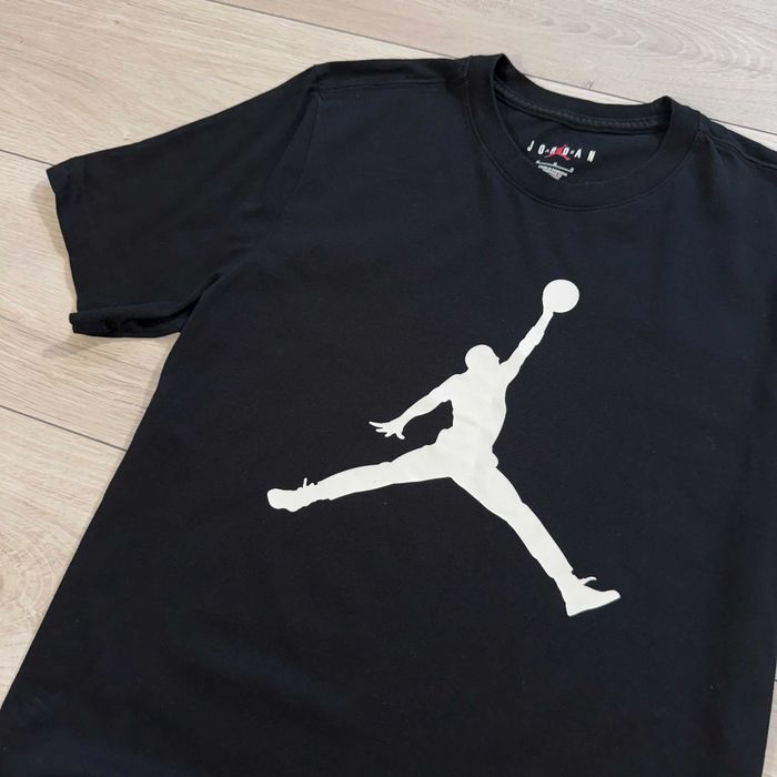Чорна Якісна Футболка Джордан Jordan Black Jumpman, M, Оригінал