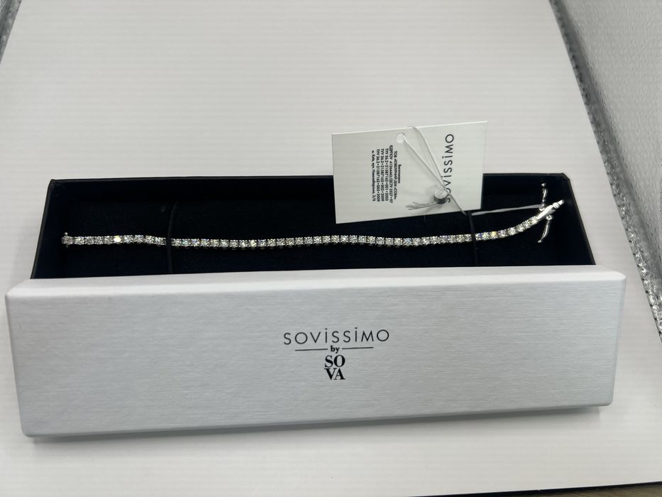 Золотий браслет з діамантами 3.15 карат. Виробництво Сова. Бриллианты.