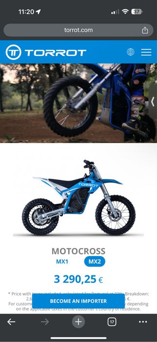 Torrot MX2 Moto Eletrica criança nova