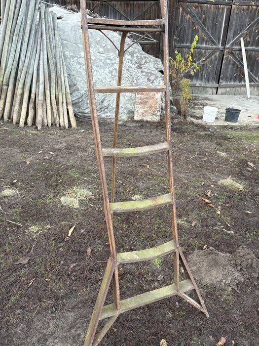 Drabiny sadownicze metalowe/drewniane niskie/wysokie