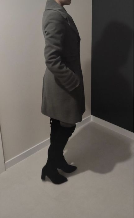 Zartex płaszcz 38 szary melanż