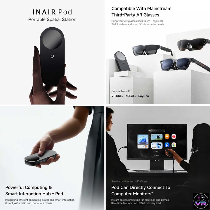 ‼️ INAIR Pod для Xreal, Viture, RayNeo, Rokid (3DoF, 3D, AI)