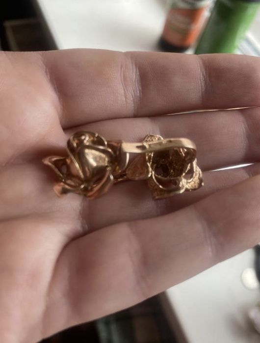 Серьги серебро и золото