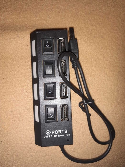 Rozdzielacz USB włącznik on/ off 4 porty