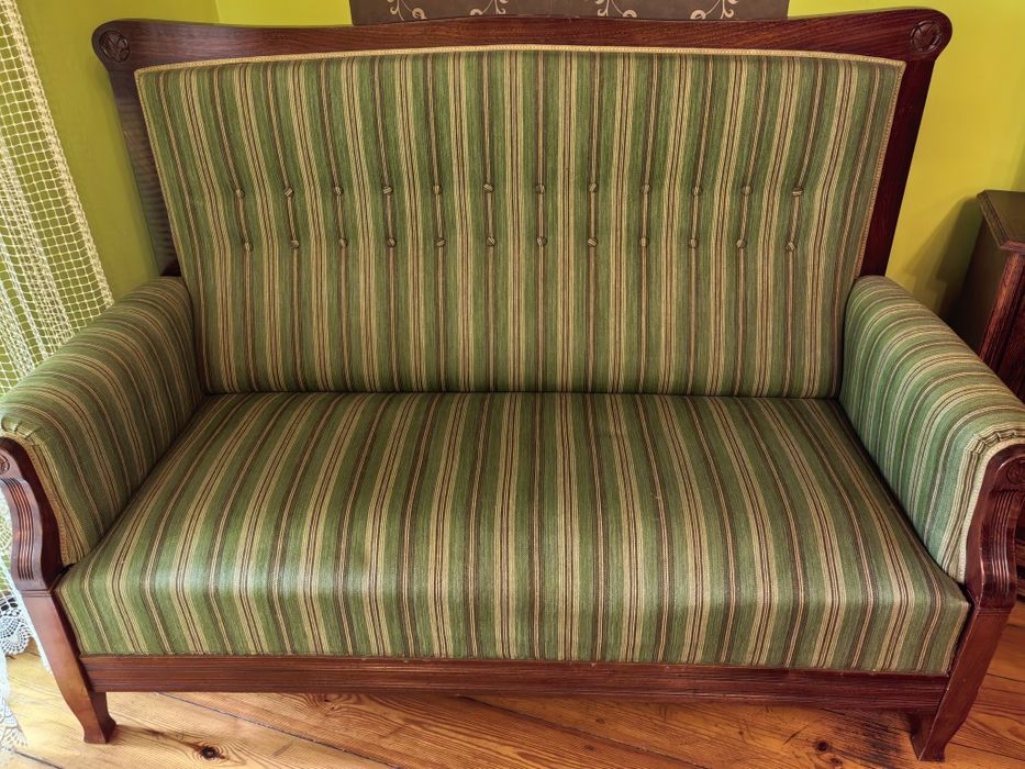 Szezląg sofa kanapa drewniana vintage