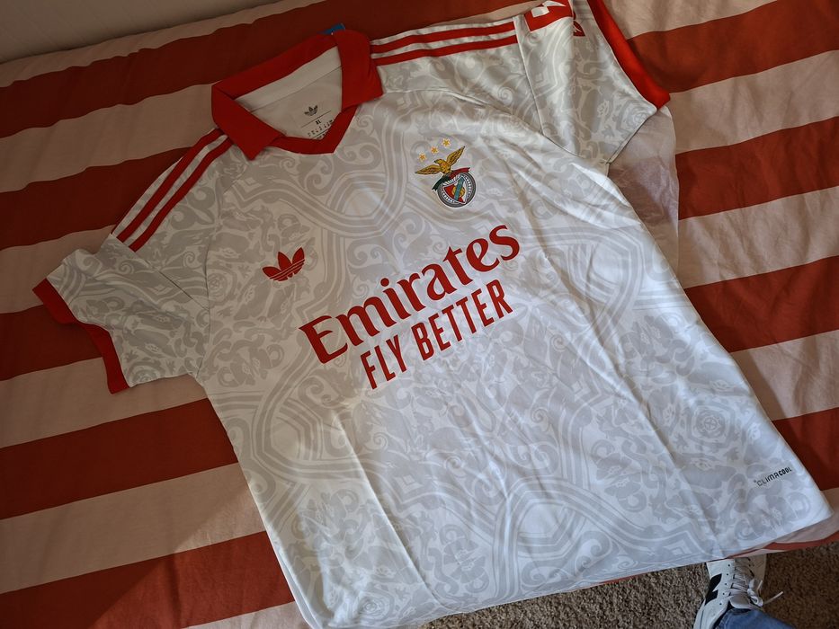 Camisola SL Benfica 2026/2027 Alternativa Branca - Tamanho XL (Nova c/ Etiqueta)