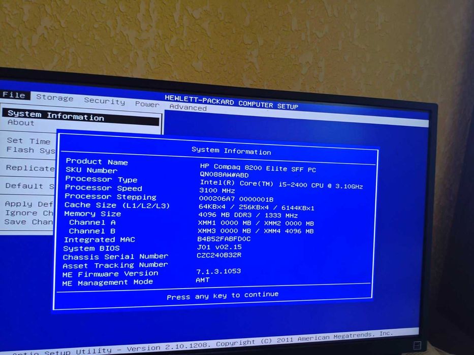 HP Compaq 8200 Elite SFF