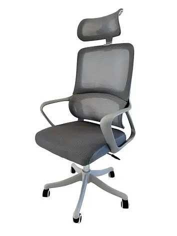 крісло офісне комп"ютерне сірий і чорний колір