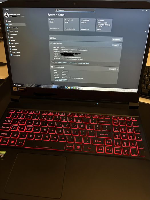 Portátil Gamer Acer