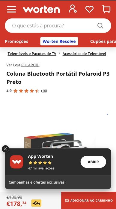 Coluna Polaroid P3