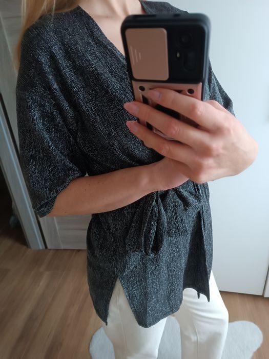 Sweter/narzutka brokatowa Sinsay