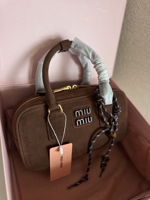 Сумка із натуральної замші Miu miu | магнітна коробка