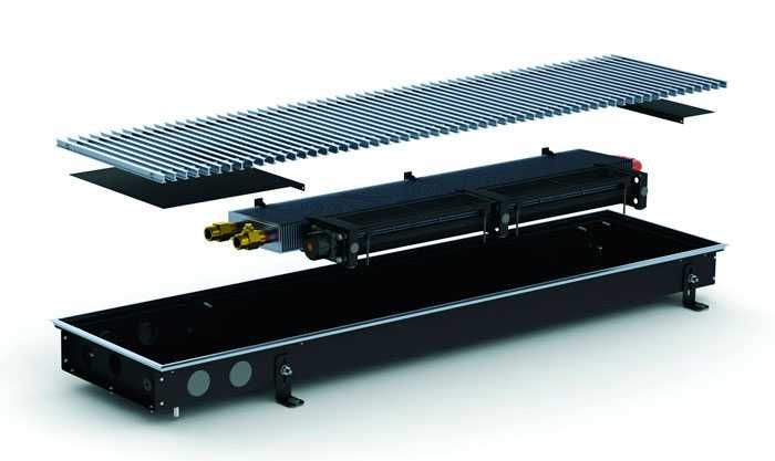 Радиатор+Решетка (внутрипольный Carrera) 250.2250.65