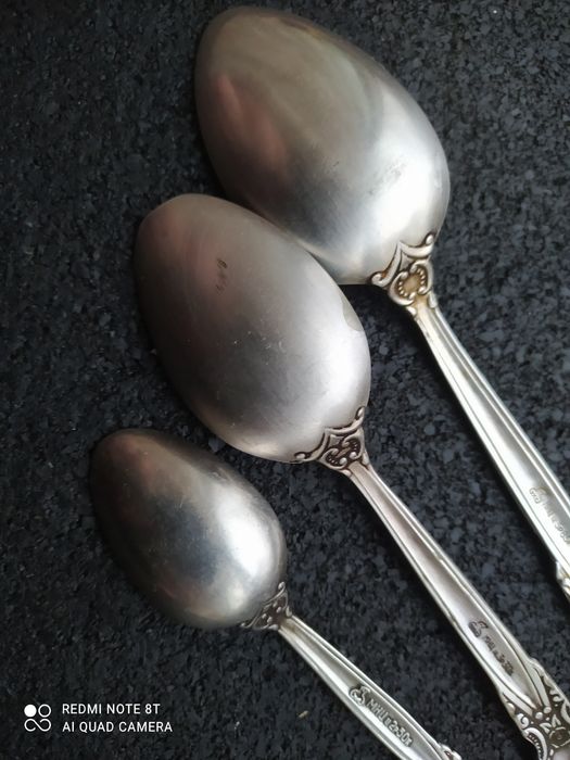 ложки мельхиоровые "Троянда".мельхиор,МНЦ.СССР
